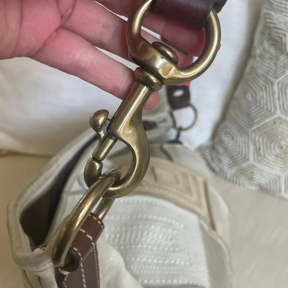 Rare Coach Mosaic Patchwork Large Duffle Hobo 10409 | Metallic Suede Limited Y2K